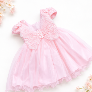 Vestido Infantil Rosa – Talle 1