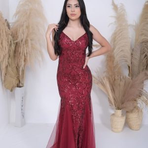 vestido color vino intenso