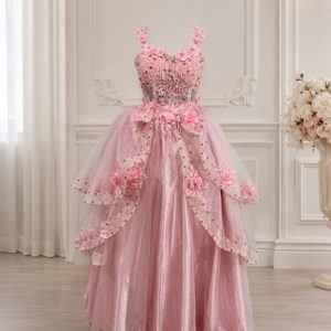 Vestido para quinceañera rosa pastel