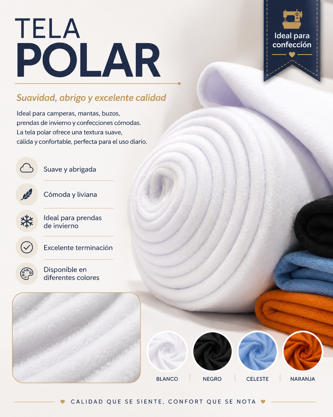 Tela polar suave